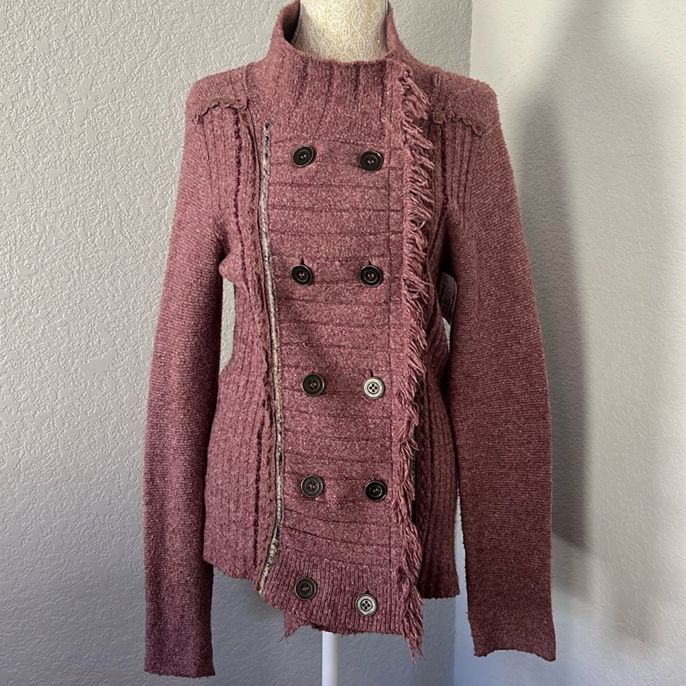Free People double breasted sweater size small